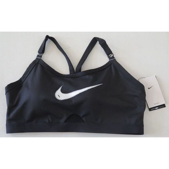Nike DN4638 010 Women's Plus Sz 1X Black Indy Light Support Padded Sports Bra - Picture 1 of 8